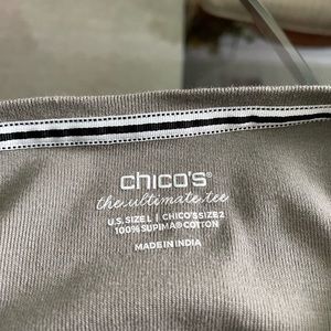 Chico’s the Ultimate Tee Green in color